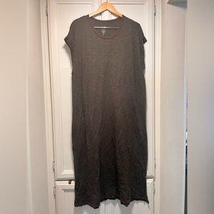 Natural Life Frankie Knit Tee Midi Long Dress Sage Green Relaxed Fit Size Large